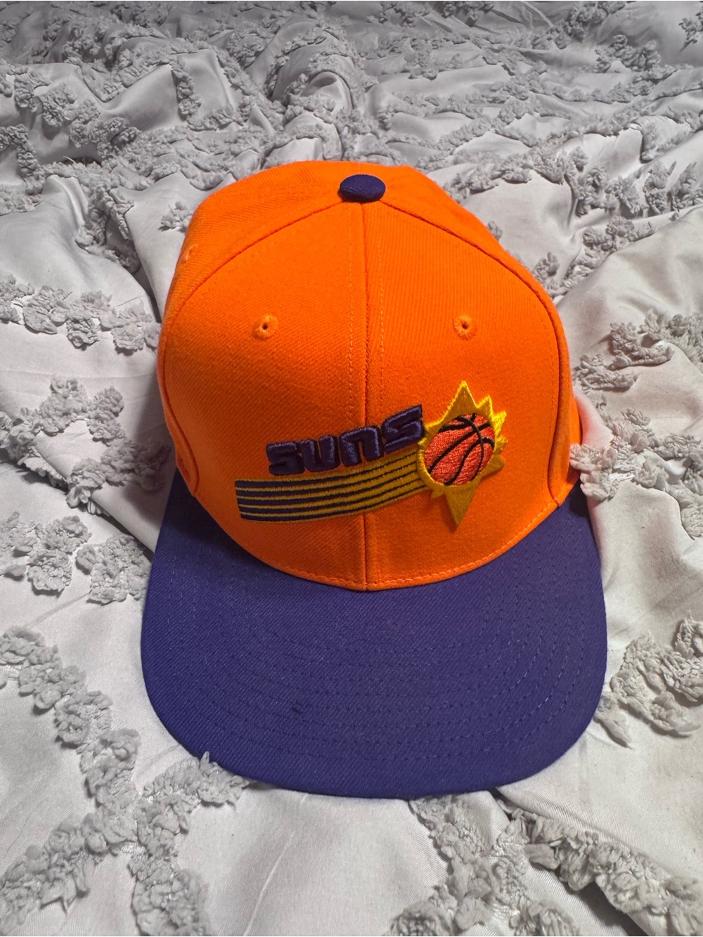 Mitchell & Ness Orange and Purple Kids Suns Snapback Hat
